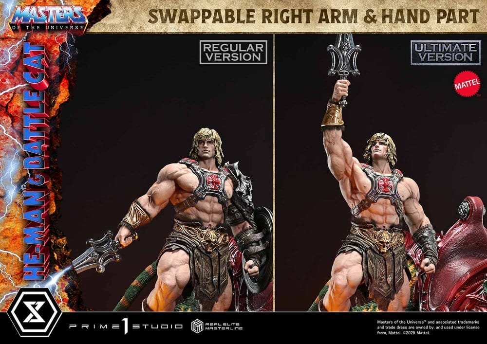 Masters of the Universe Real Elite Masterline Series Statue 1/4 He-Man & Battle Cat Ultimate Version 86 cm Prime 1 Studio