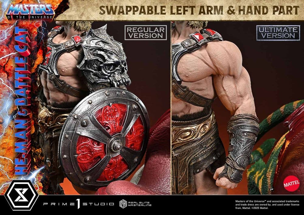 Masters of the Universe Real Elite Masterline Series Statue 1/4 He-Man & Battle Cat Ultimate Version 86 cm Prime 1 Studio