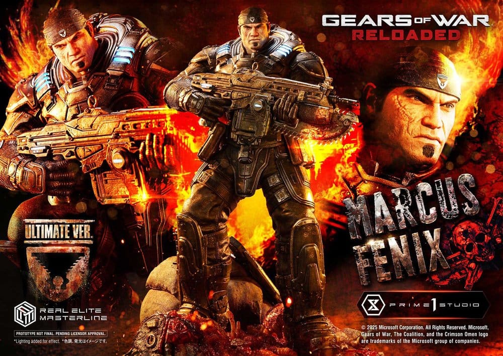 Gears of War: Reloaded Real Elite Masterline Series Statue 1/3 Marcus Fenix Ultimate Bonus Version 97 cm Prime 1 Studio