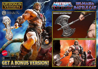 Masters of the Universe Real Elite Masterline Series Statue 1/4 He-Man & Battle Cat Ultimate Bonus Version 86 cm Prime 1 Studio