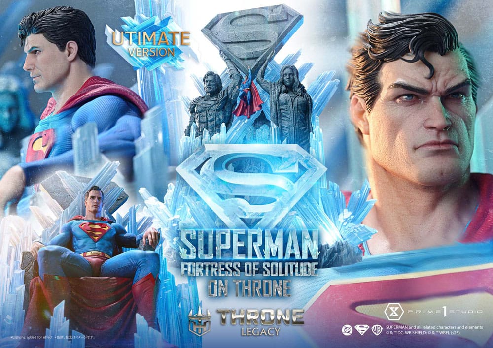 DC Comics Throne Legacy Collection Statue Statue 1/4 Superman Fortress of Solitude on Throne (Design by Gabriele Dell'Otto) Ultimate Version 52 cm Prime 1 Studio