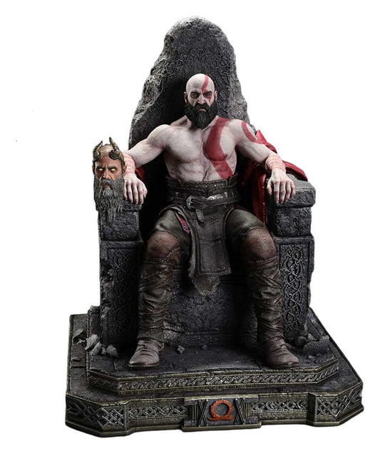 Throne Legacy God of War Series Statue 1/3 Ragnarok Master Thyself Kratos  67 cm