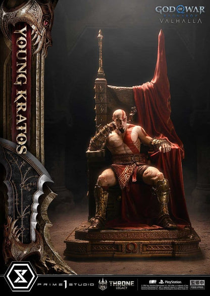 Throne Legacy God of War Series Statue 1/3 Ragnarok Young Thyself Kratos 91 cm Prime 1 Studio