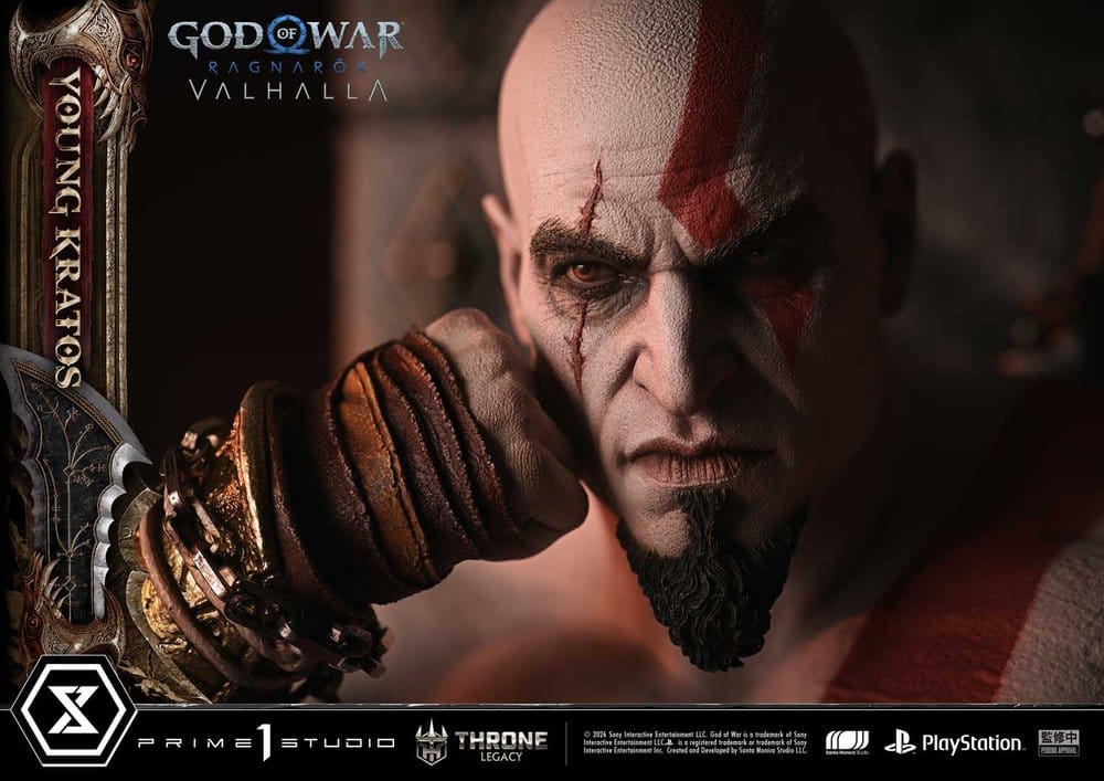Throne Legacy God of War Series Statue 1/3 Ragnarok Young Thyself Kratos 91 cm Prime 1 Studio