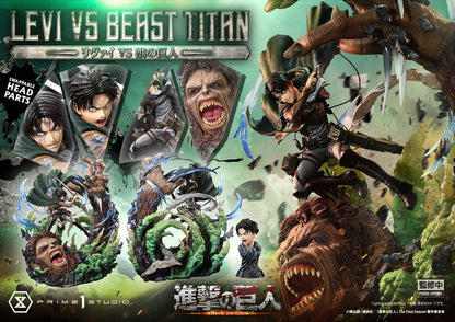 Attack on Titan Ultimate Premium Masterline Series Statue 1/4 Levi Versus Beast Titan 73 cm Prime 1 Studio