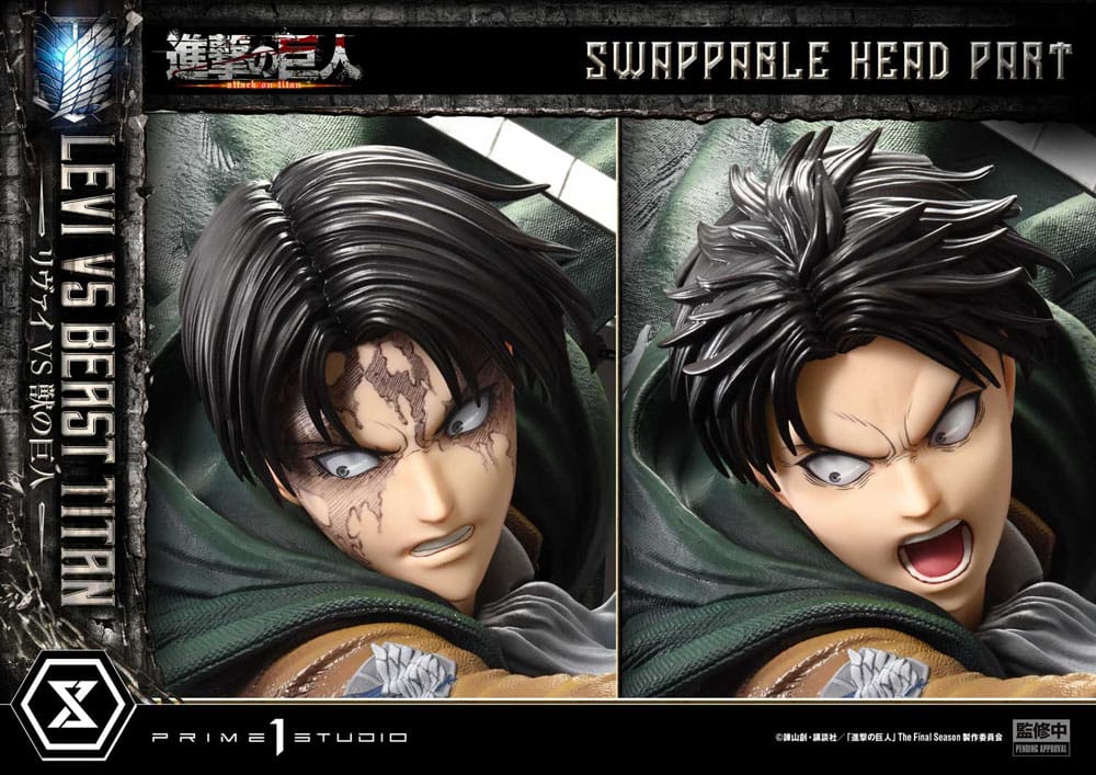 Attack on Titan Ultimate Premium Masterline Series Statue 1/4 Levi Versus Beast Titan 73 cm Prime 1 Studio