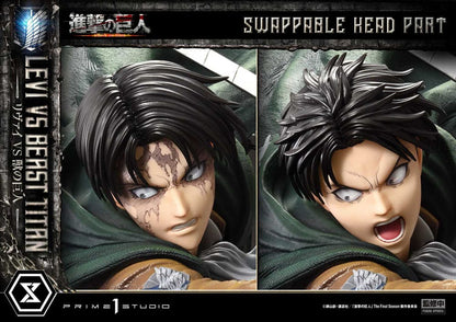Attack on Titan Ultimate Premium Masterline Series Statue 1/4 Levi Versus Beast Titan 73 cm Prime 1 Studio