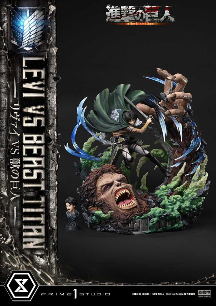 Attack on Titan Ultimate Premium Masterline Series Statue 1/4 Levi Versus Beast Titan 73 cm Prime 1 Studio