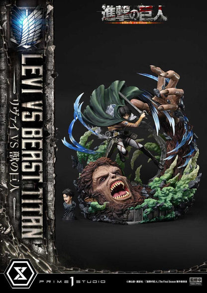 Attack on Titan Ultimate Premium Masterline Series Statue 1/4 Levi Versus Beast Titan 73 cm Prime 1 Studio