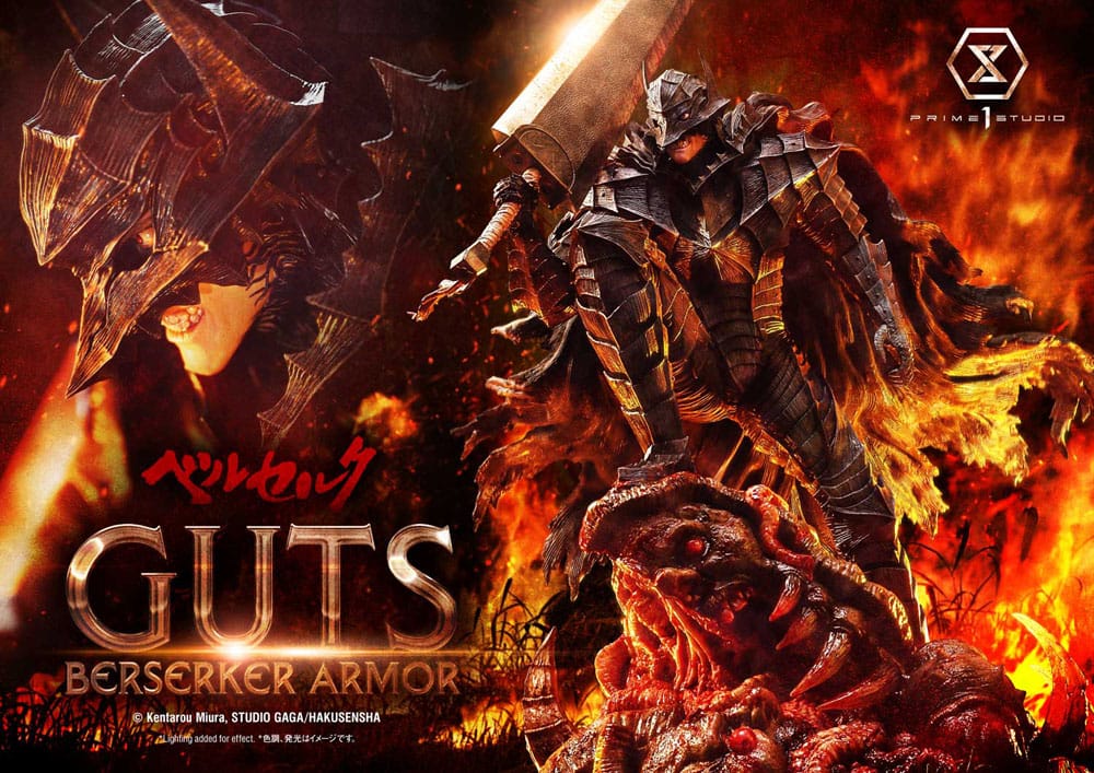 Berserk Ultimate Premium Masterline Series Statue 1/4 Guts, Berserker Armor Grunbeld vs. Guts 94 cm