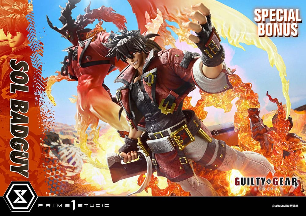 Guilty Gear Strive Ultimate Premium Masterline Series Statue 1/4 Sol Badguy Bonus Version 82 cm