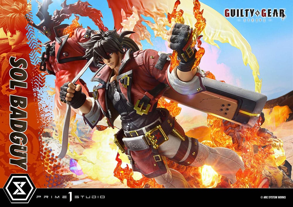 Guilty Gear Strive Ultimate Premium Masterline Series Statue 1/4 Sol Badguy Bonus Version 82 cm
