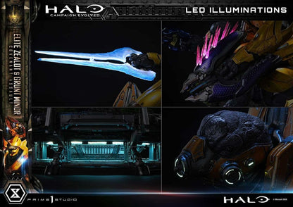 Halo: Campaign Evolved Ultimate Premium Masterline Series Statue 1/4 Elite Zealot & Grunt Minor: Covenant Assault 81 cm