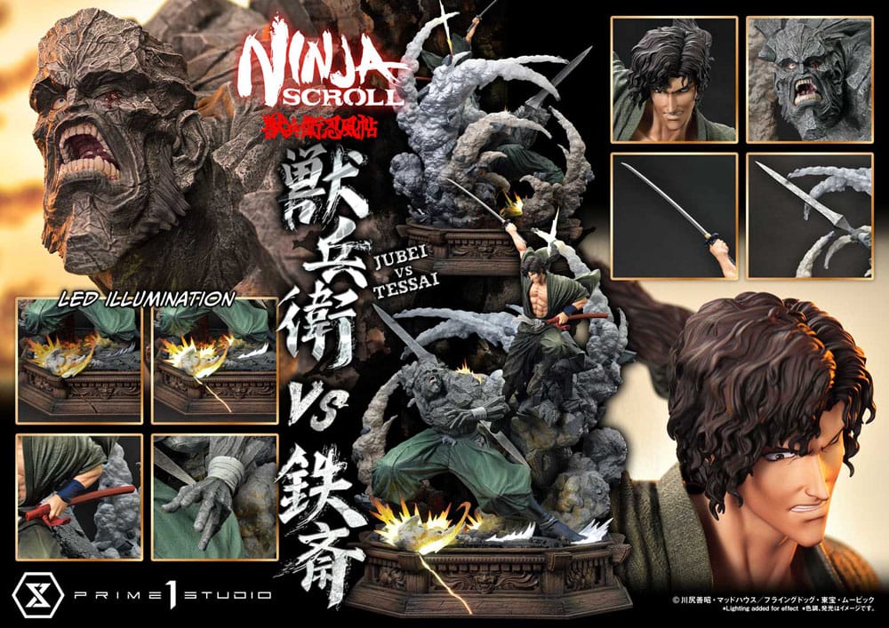 Ninja Scroll Ultimate Premium Masterline Series Statue 1/4 Jubei Versus Tessai 101 cm Prime 1 Studio