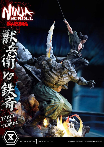 Ninja Scroll Ultimate Premium Masterline Series Statue 1/4 Jubei Versus Tessai Deluxe Version 101 cm