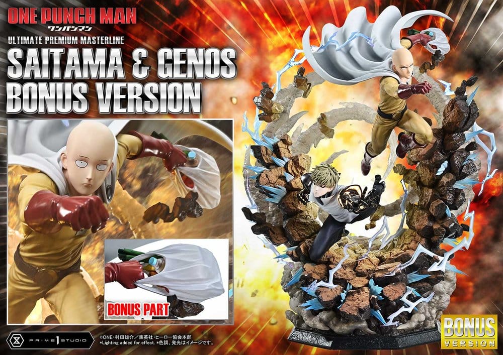 One-Punch Man Premium Masterline Series Statue 1/4 Saitama & Genos DX Bonus Version 73 cm Prime 1 Studio