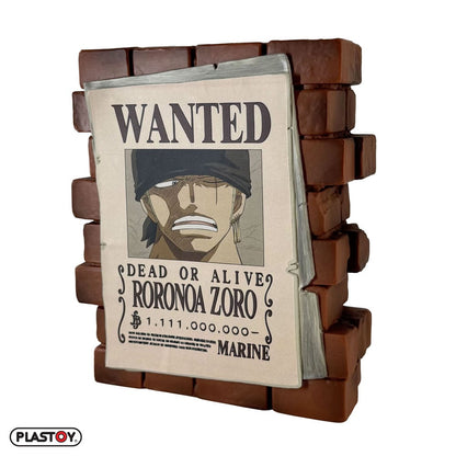 One Piece Coin Bank Zoro Wanted