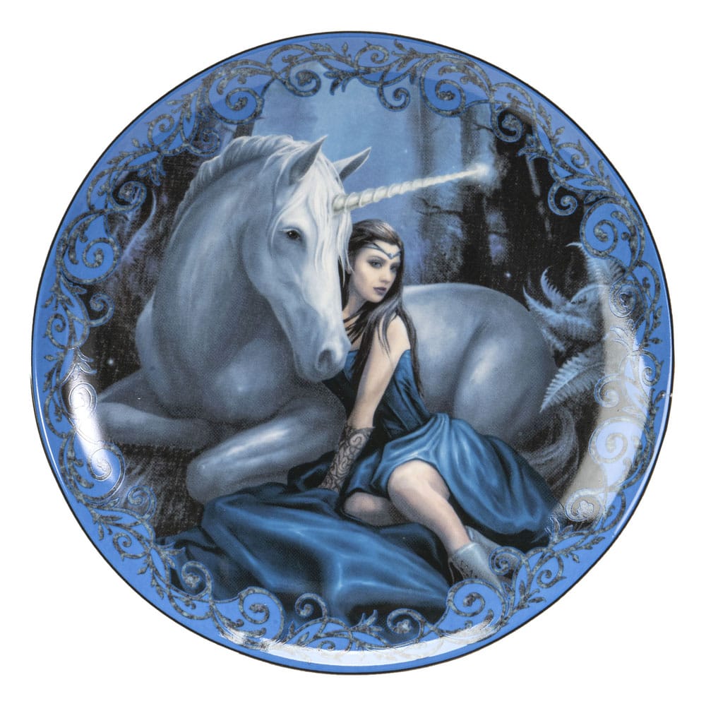 Anne Stokes Plates 4-Pack Unicorn and Maiden