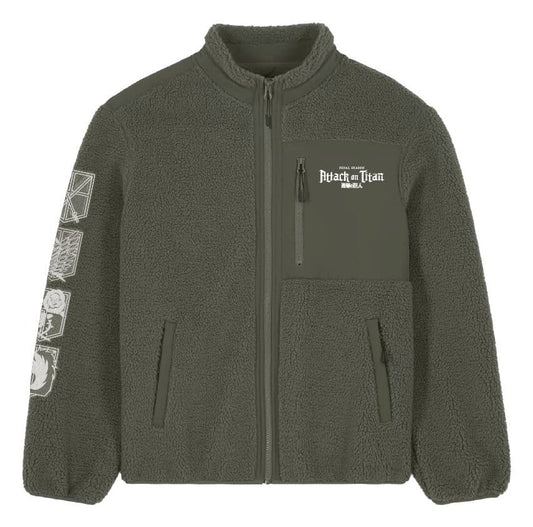 Attack On Titan Logo Sherpa Jacket