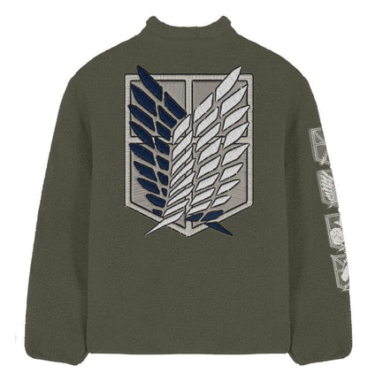 Attack On Titan Logo Sherpa Jacket