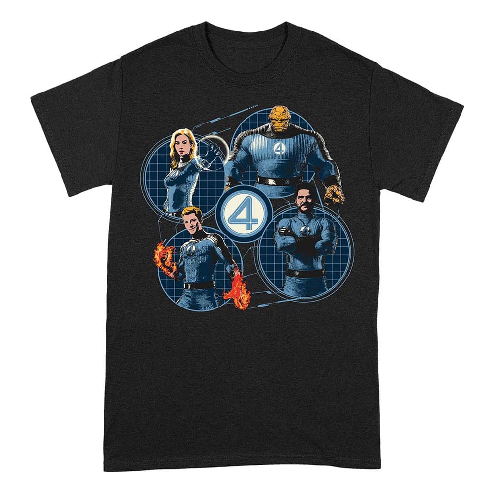 Fantastic Four T-Shirt Group Grid Circle Size L