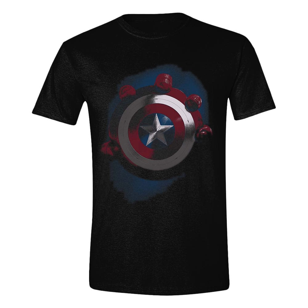 Captain America Brave New World T-Shirt Captain America Shield with Red Size M T-shirts
