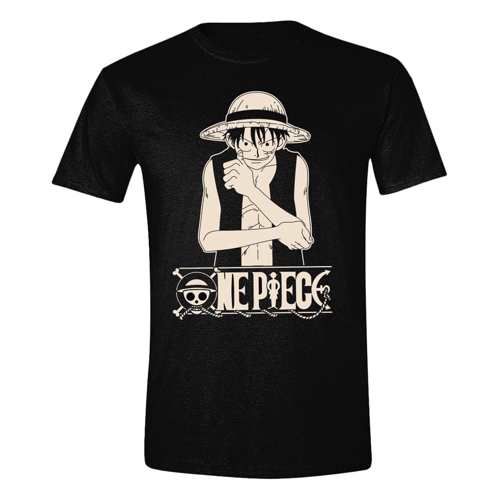 One Piece T-Shirt Luffy Pose Logo Size S T-shirts