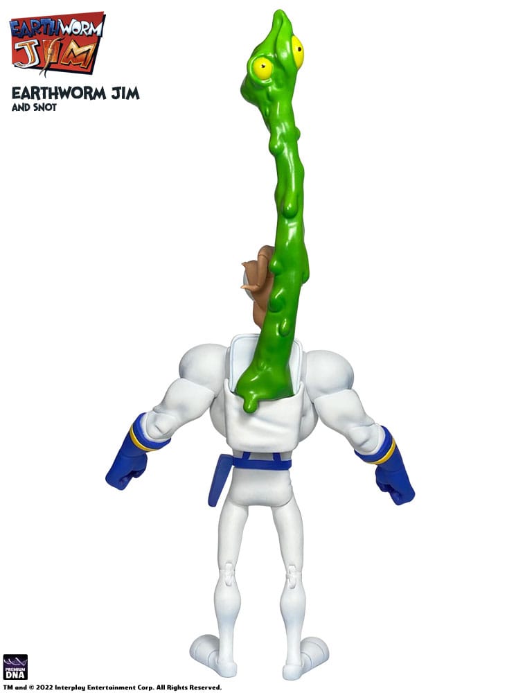 Earthworm Jim Action Figure Wave 1: Earthworm Jim & Snot 15 cm Premium DNA Toys