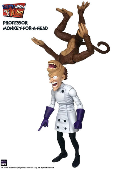 Earthworm Jim Action Figure Wave 1: Professor Monkey-For-A-Head 28 cm Premium DNA Toys