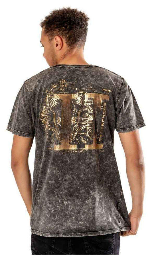 Harry Potter T-Shirt Hufflepuff Acid Wash Size XXL