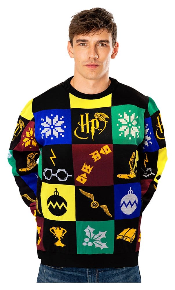 Harry Potter Christmas Sweater Deluxe Patchwork Knitted CID