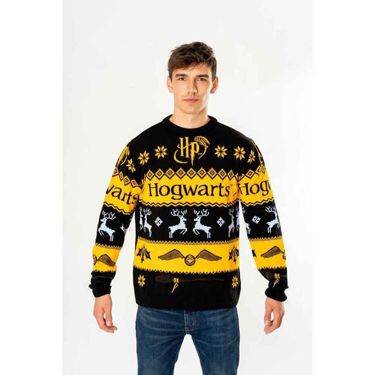 Harry Potter Christmas Sweater Deluxe Hogwarts Knitted Size M
