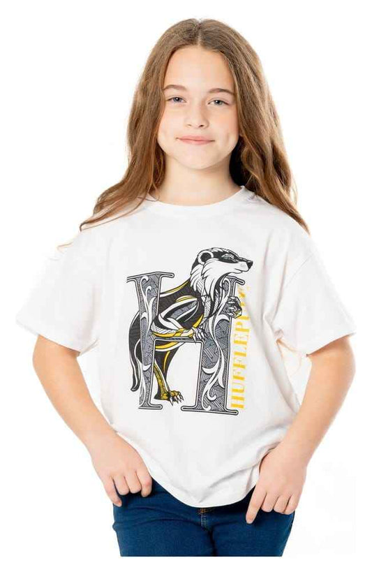 Harry Potter Kids T-Shirt Hufflepuff Mosaic Size 5-6