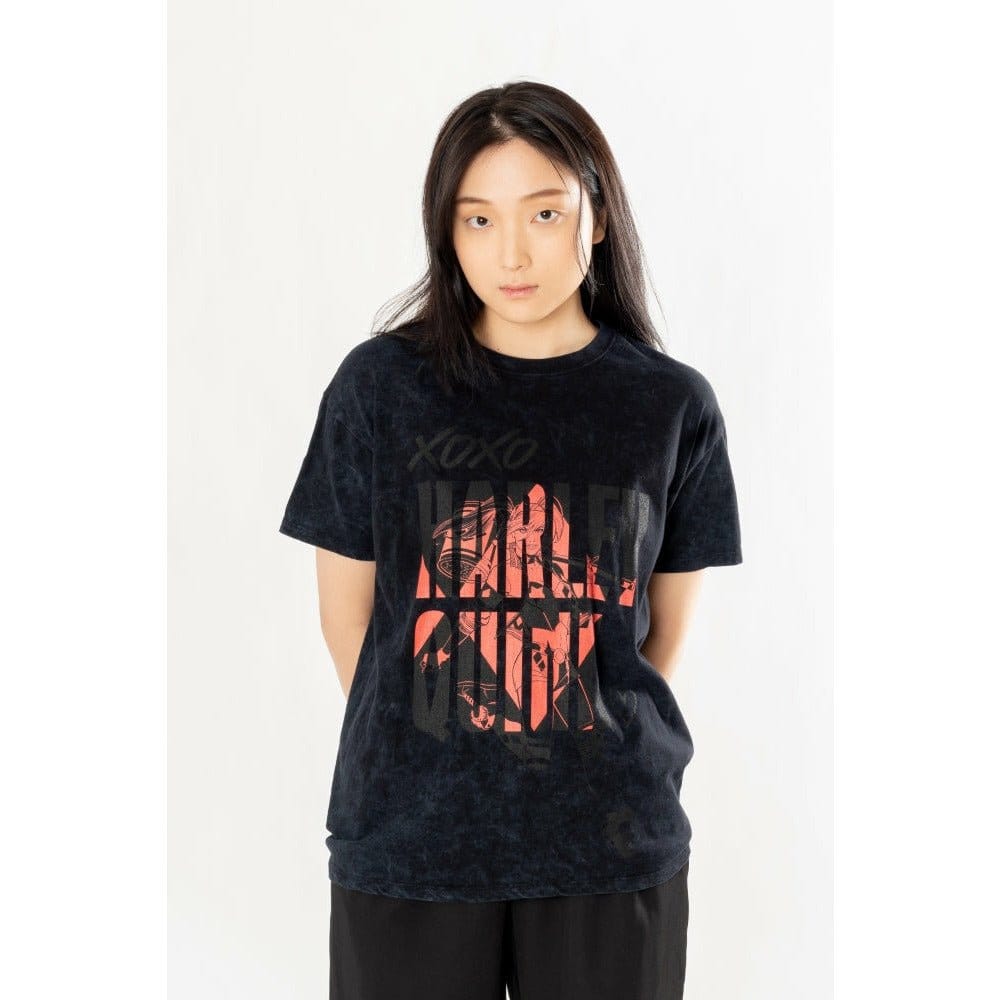 DC Comics T-Shirt Harley Quinn Acid Wash Xoxo CID