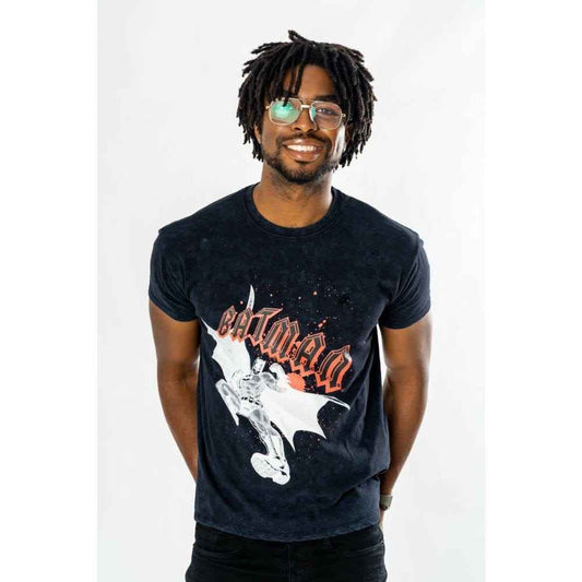 Batman T-Shirt Rock Acid Wash Size XL