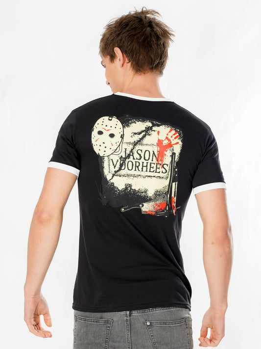 Friday the 13th T-Shirt Life Ring Mask Reverse