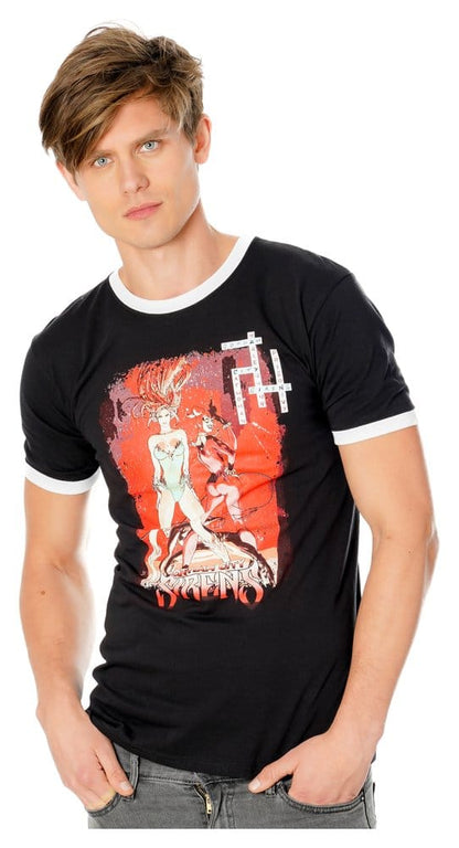 Gotham City Sirens T-Shirt Crossword Black Ringer CID