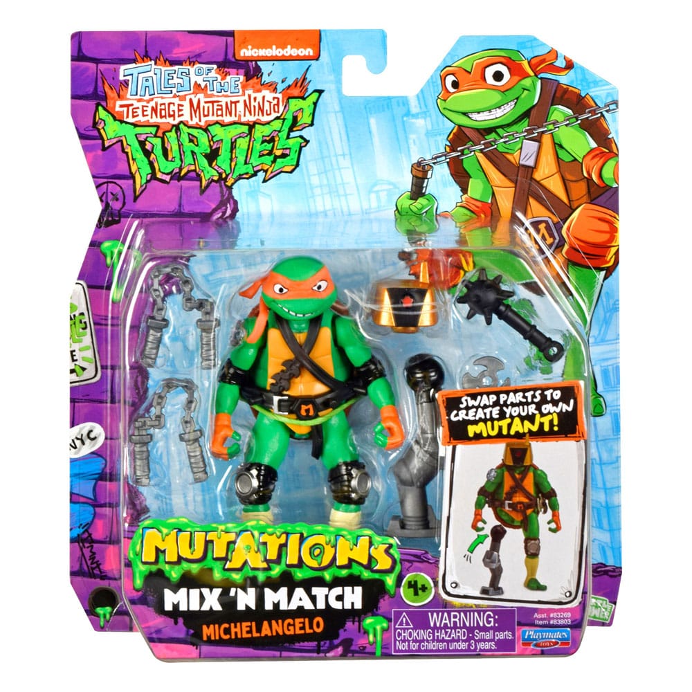 Tales of the Teenage Mutant Ninja Turtles Mix 'n Match Action Figure Michelangelo 12 cm Playmates