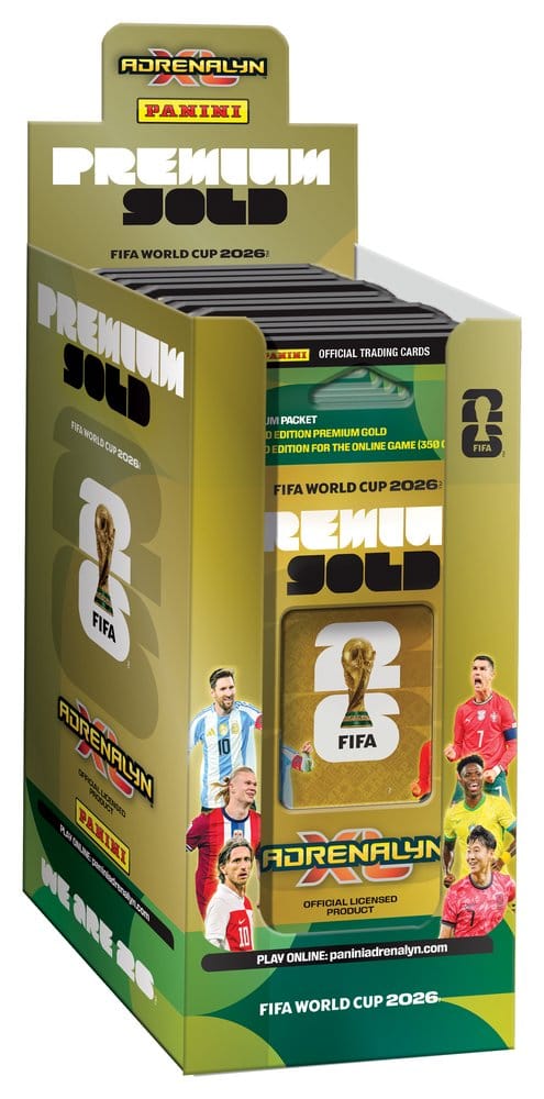 FIFA World Cup 2026 Trading Cards Premium Gold Box (10) Panini