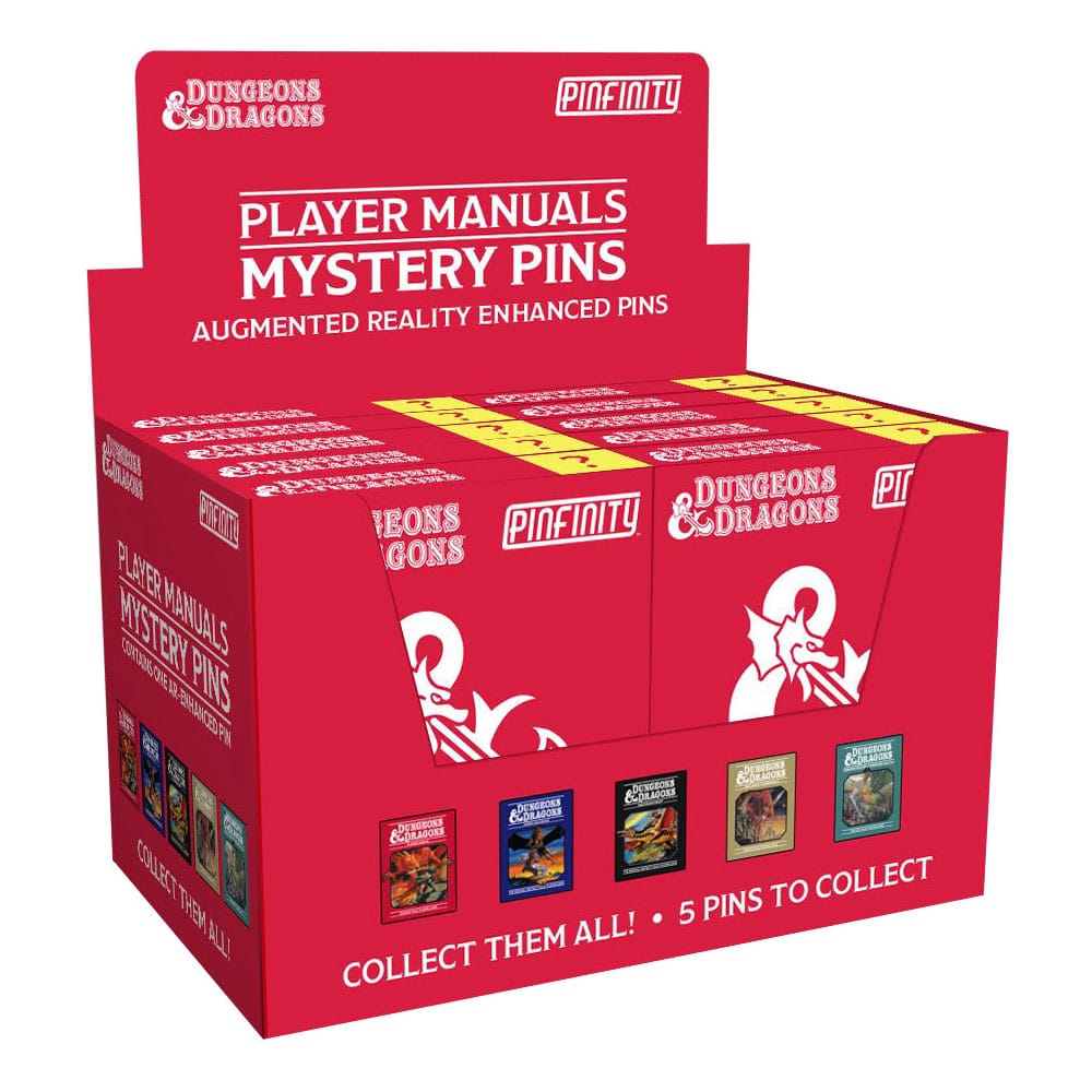 Dungeons & Dragons Pins Blind Box Mystery Mystery Player Manuel Pins Assortment (10) Pinfinity