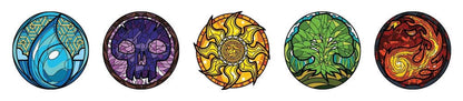 Magic: The Gathering Pins Blind Box Mystery Stained Glass Lands Assortment (10)