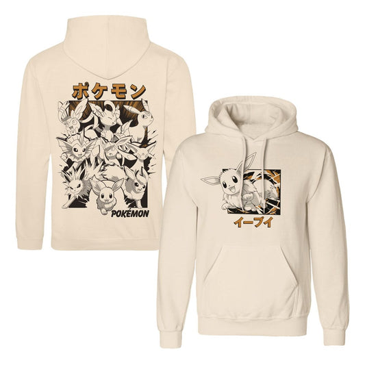 Pokémon Hooded Sweater Eevee Evolutions Katakana Size L Sweaters