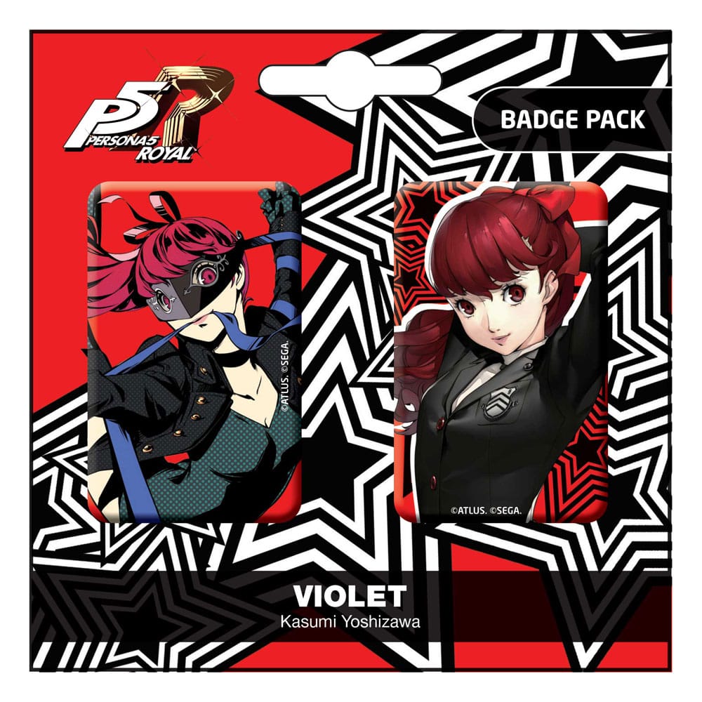 Persona 5 Royal Pin Badges 2-Pack Violet / Kasumi Yoshizawa POPbuddies