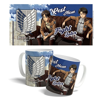 Attack on Titan Mug Rest Now Fight Later 325 ml Cups & Mugs
