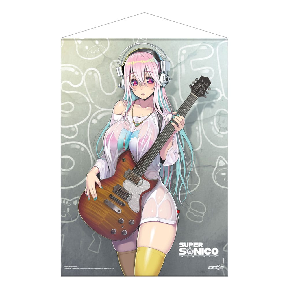 Super Sonico Wallscroll Super Sonico with Guitar 50 x 70 cm Posters & Wallscrolls