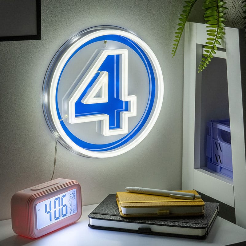 Fantastic Four LED Wall Lamp Light Logo Neon Paladone Products