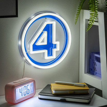 Fantastic Four LED Wall Lamp Light Logo Neon Paladone Products