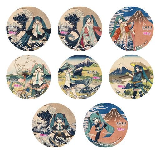 Katsushika Hokusai x Hatsune Miku Pins 6 cm Blind Box Assortment (8) Presence CO., LTD.