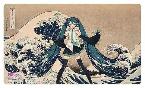 Hatsune Miku x Katsushika Hokusai iXima Desk Mat The Great Wave off Kanagawa/Fine Wind, Clear Morning