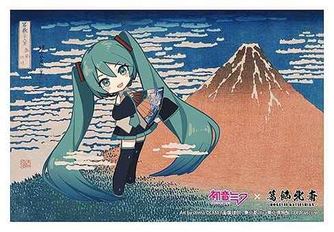 Hatsune Miku x Katsushika Hokusai iXima Postcard Fine Wind, Clear Morning (Chibi Character) (10)